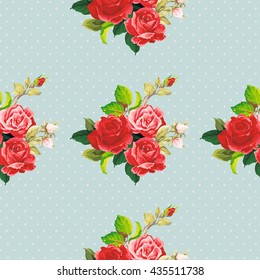 Seamless floral pattern rose Vector Illustration EPS8