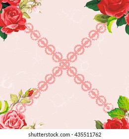 Seamless floral pattern rose Vector Illustration EPS8