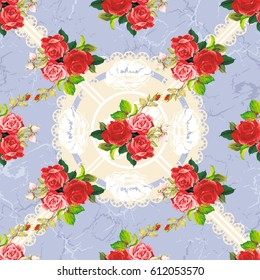 Seamless floral pattern rose Vector Illustration EPS8