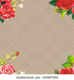Seamless floral pattern rose Vector Illustration EPS8