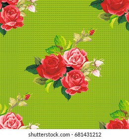 Seamless floral pattern rose Vector Illustration EPS8