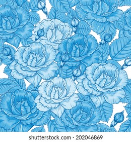 seamless floral pattern with roses