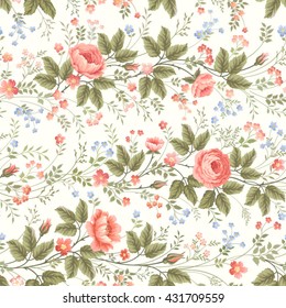 seamless floral pattern with roses