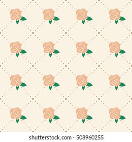 Seamless floral pattern roses