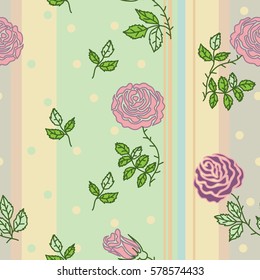 Seamless Floral Pattern with roses.