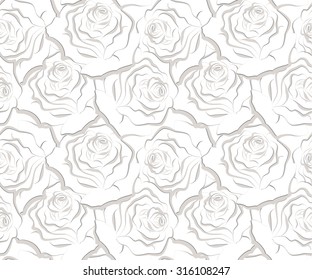 Seamless floral pattern with Roses. Vector illustration.