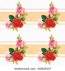 Seamless floral pattern with roses Vector Illustration EPS8