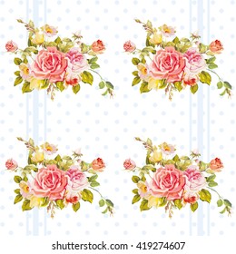 Seamless floral pattern with roses Vector Illustration EPS8