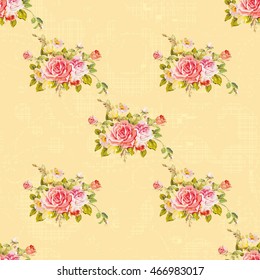 Seamless floral pattern with roses Vector Illustration EPS8