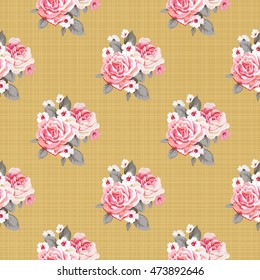 Seamless floral pattern with roses Vector Illustration EPS8