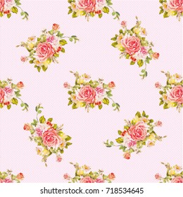 Seamless floral pattern with roses Vector Illustration EPS8