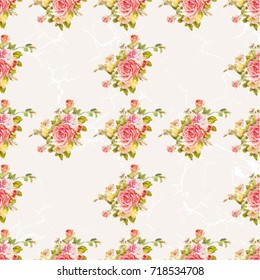 Seamless floral pattern with roses Vector Illustration EPS8