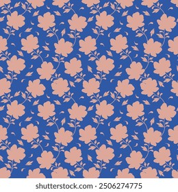 Seamless floral pattern with roses, watercolor. Vector illustration