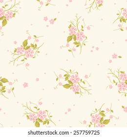 Seamless floral pattern with   roses, watercolor. Vector illustration. 