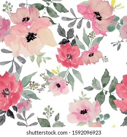 Seamless floral pattern with roses,Floral background.