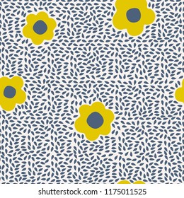 seamless floral pattern in scandinavian style