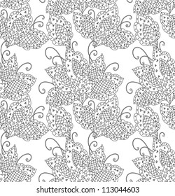 Seamless floral pattern with scroll persian design
