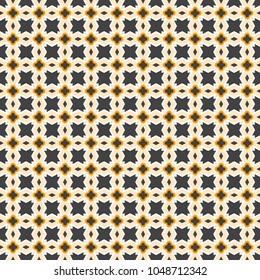 Seamless floral pattern set, abstract decorative shapes, geometric seamless pattern, minimalistic style