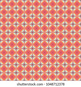 Seamless floral pattern set, abstract decorative shapes, geometric seamless pattern, minimalistic style
