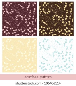 seamless floral pattern  set in multiple colors