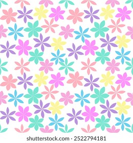 Patrón floral sin fisuras con diseño de forma para la tela, textiles, ropa, papel de embalaje, cubierta, Anuncio, decoración interior, fondos de patrón de flora.