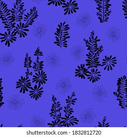 Nahtlose Blumenmuster. Einfach süßer Druck für Textilien und Papier. Vektorgrafik.