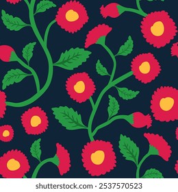 Patrón floral sin fisuras. patrón floral simple. patrón de flores para la impresión textil y de tela. ilustración botánica colorida para papel de regalo.