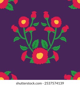 Patrón floral sin fisuras. patrón floral simple. patrón de flores para la impresión textil y de tela. ilustración botánica colorida para papel de regalo.