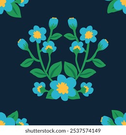 seamless floral pattern. simple floral pattern. flower pattern for textile and fabric print. colorful botanical illustration for wrapping paper.