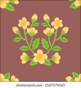 nahtloses Blumenmuster. einfaches Blumenmuster. Blumenmuster für Textil- und Stoffdruck. bunte botanische Illustration zum Verpacken von Papier.