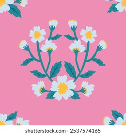 Patrón floral sin fisuras. patrón floral simple. patrón de flores para la impresión textil y de tela. ilustración botánica colorida para papel de regalo.