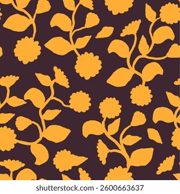 seamless floral pattern. simple floral pattern. flower pattern for textile and fabric print. colorful botanical illustration for wrapping paper.