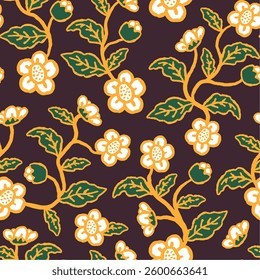 seamless floral pattern. simple floral pattern. flower pattern for textile and fabric print. colorful botanical illustration for wrapping paper.