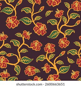 seamless floral pattern. simple floral pattern. flower pattern for textile and fabric print. colorful botanical illustration for wrapping paper.