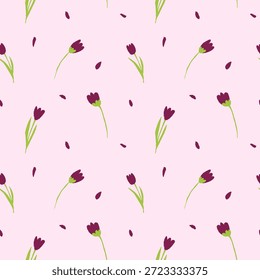 Patrón floral sin fisuras. patrón floral simple. patrón de flores para la impresión textil y de tela. ilustración botánica colorida para papel de regalo.
