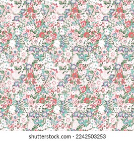 Seamless Floral Pattern small flower pattern on pink stock