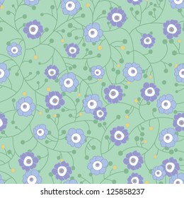 Seamless floral pattern with small flowers