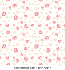 Seamless floral pattern with small flowers