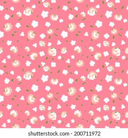 Seamless floral pattern with small flowers