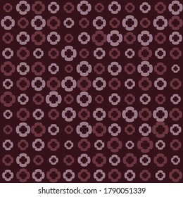 Seamless Floral Pattern with Small and Large Flowers. Design Element for Backdrops, Web Banners or Wallpaper in Dark Brown Colors