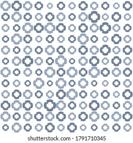 Patrón floral sin foco con flores monocromas pequeñas y grandes. Elemento de diseño para fondos de fondo, banners Web o fondos de escritorio