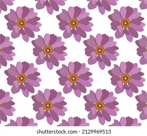 Seamless floral pattern, floral with small pink flowers, on white background. Botanical pattern for bright printing.vector illustration. used fabric clothing, wallpaper.