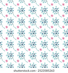 	Seamless floral pattern with small stylized flowers.