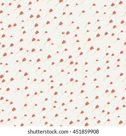 seamless floral pattern with small tulips