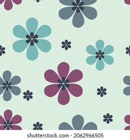 Seamless floral pattern, soft pastel colors. Vector.