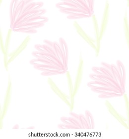 Seamless floral pattern - soft pastel colors, aerial and light design