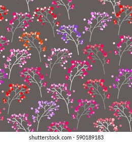 seamless floral pattern with spring branches