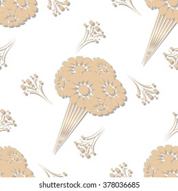 Seamless floral pattern for spring and summer related designs. Vector illustration