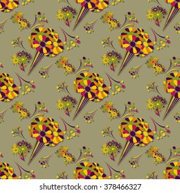 Seamless floral pattern for spring and summer related designs. Vector illustration