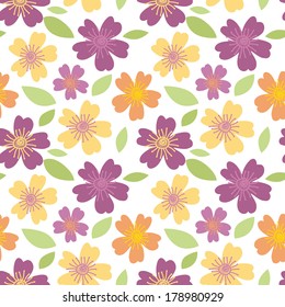 Seamless floral pattern. Spring vector background